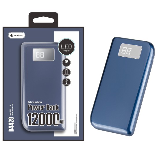 POWER BANK MTK D4429 AZ ECLIPSE,12000MAH AZUL ORIGINAL POWER BANK MTK D4429 AZ ECLIPSE,12000MAH AZUL ORIGINAL